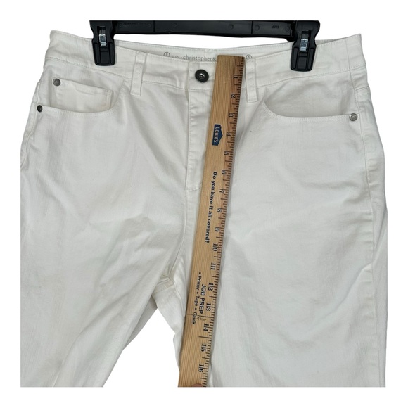 Christopher & Banks 10 White Jeans Stretch Classic Fit Casual Mature Nau… - Picture 8 of 15